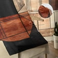 thumbnail image 5 of Red Beige Geometric Sheer Curtains 96 Inches Long 2 Panels Set, Window Sheer Curtains for Living Room/Bedroom, Modern Abstract Art Light Filtering Rod Pocket Curtain 52'' x 96'' x 2, 5 of 7