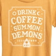 thumbnail image 3 of Instant Message - Drink Coffee Summon Demons - Women's Short Sleeve Graphic T-Shirt, 3 of 7