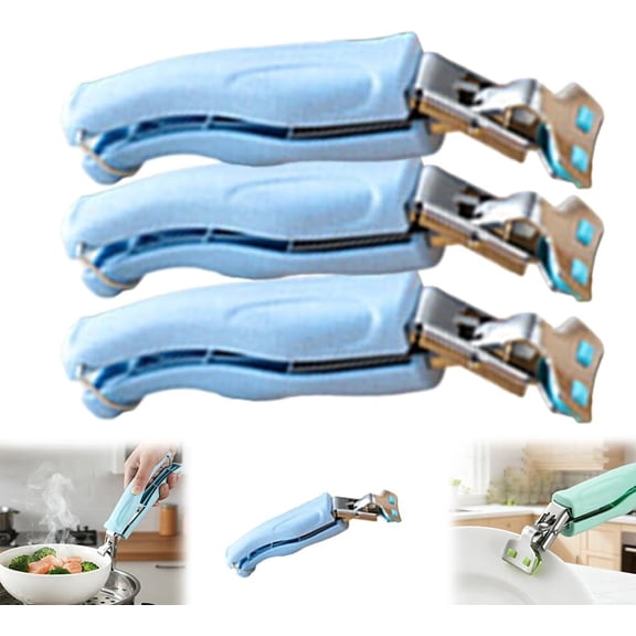 Hot Plate Grippers，Upgraded Stainless Steel Anti-scalding Pliers, used for removing hot pots or dishes containing food from electric pressure cookers, microwave ovens, etc (3pc)