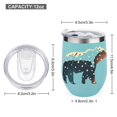 thumbnail image 2 of Alaska Bear 12oz Wine Tumbler with lid Stainless Steel Travel Mugs Double Wall Insulated Travel Coffee Cup Wine Glasses One size, 2 of 8