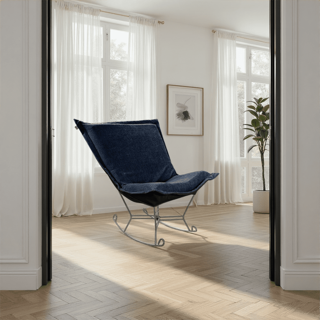 Komodo Navy Puff Rocker and Frame