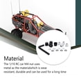 thumbnail image 4 of Bewildely Control remoto 1/10, tuercas de coche sobre orugas, llanta de rueda, tapa central de Metal, actualización, modificación, llave de Kits de construcción modelo Negro, 4 of 6