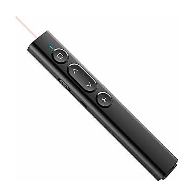 Puntero láser Puntero de presentación Control remoto inalámbrico con carga USB láser Multifunción Laser Powerpoint Potente puntero láser, negro