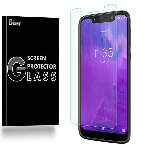 Fit For T-Mobile Revvlry [3-Pack BISEN] Screen Protector Tempered Glass, 9H Hardness, Anti-Scratch, Anti-Shock, Bubble Free, Shatterproof