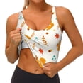 thumbnail image 3 of Pofeuu Squirrel Maple Leaves And Nuts Print Sports Bra for Women Sexy Vest Yoga Running Gym Fitness Crop Bras Tops-XX-Large, 3 of 8