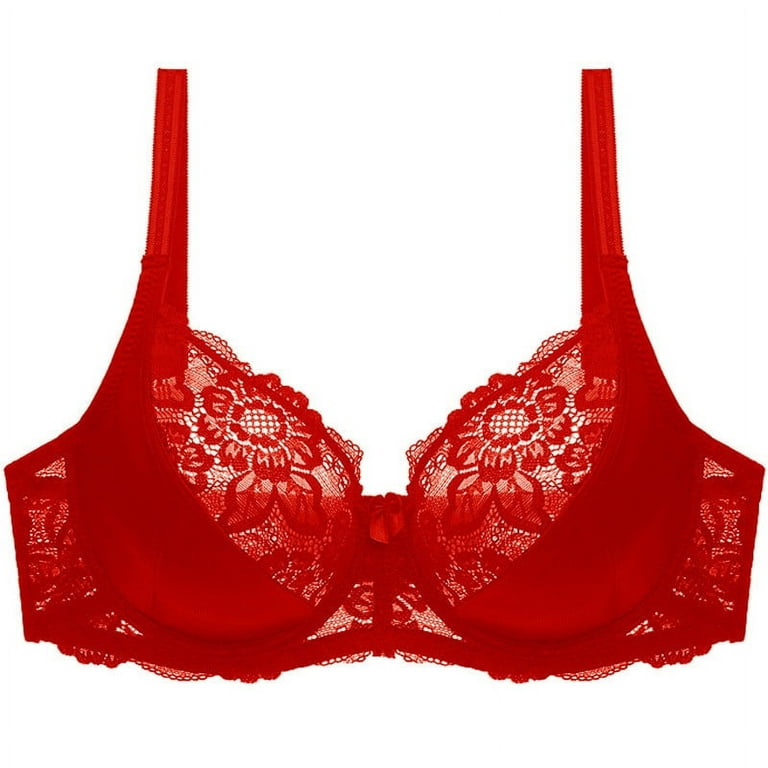 SELONE 2023 Bras for Women Push Up No Underwire Plus Size Lace for Sagging  Breasts Breathable Ladies Traceless No Steel Ring Gathering Underwear Everyday  Bras for Women Sports Bras for Women Red