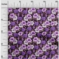 thumbnail image 2 of oneOone Cotton Poplin Violet Fabric Floral Sewing Material Print Fabric By The Yard 56 Inch Wide, 2 of 5