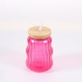 thumbnail image 1 of Mainstays Gobelet En Verre Nervuré Rose Avec Paille – 532 ml, 1 of 5