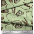 thumbnail image 2 of Soimoi Poly Georgette Fabric Rolling Pin,Wheat & Sandwich Bread Food Print Fabric by Yard 52 Inch Wide, 2 of 3