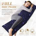 thumbnail image 5 of Body Pillow Cover, Galaxy Violet abstract Glitter Body Pillow Cases with Zipper Soft Breathable Smooth Skin Friendly Long Pillow Case 20x60 inches, 1Pcs, 5 of 7