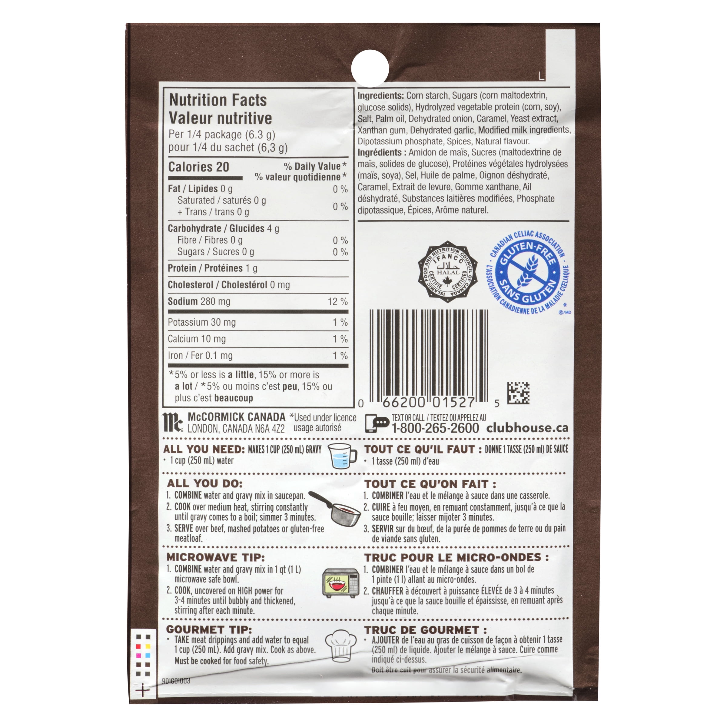 Club House Mélange á Sauce Brune, Sans Gluten 25 g