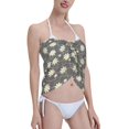 thumbnail image 4 of KLL Daisies Flowers Print Women's Sarong Coverups Short Bathing Suit Wrap Skirt Beach Wrap Swimsuit Cover Ups, 4 of 6