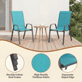 thumbnail image 6 of Arlopu 8pcs Patio Dining Chairs, Outdoor Stackable Dining Chairs for All Weather, Metal Frame for Garden Backyard Deck, 330 LBS, 6 of 11