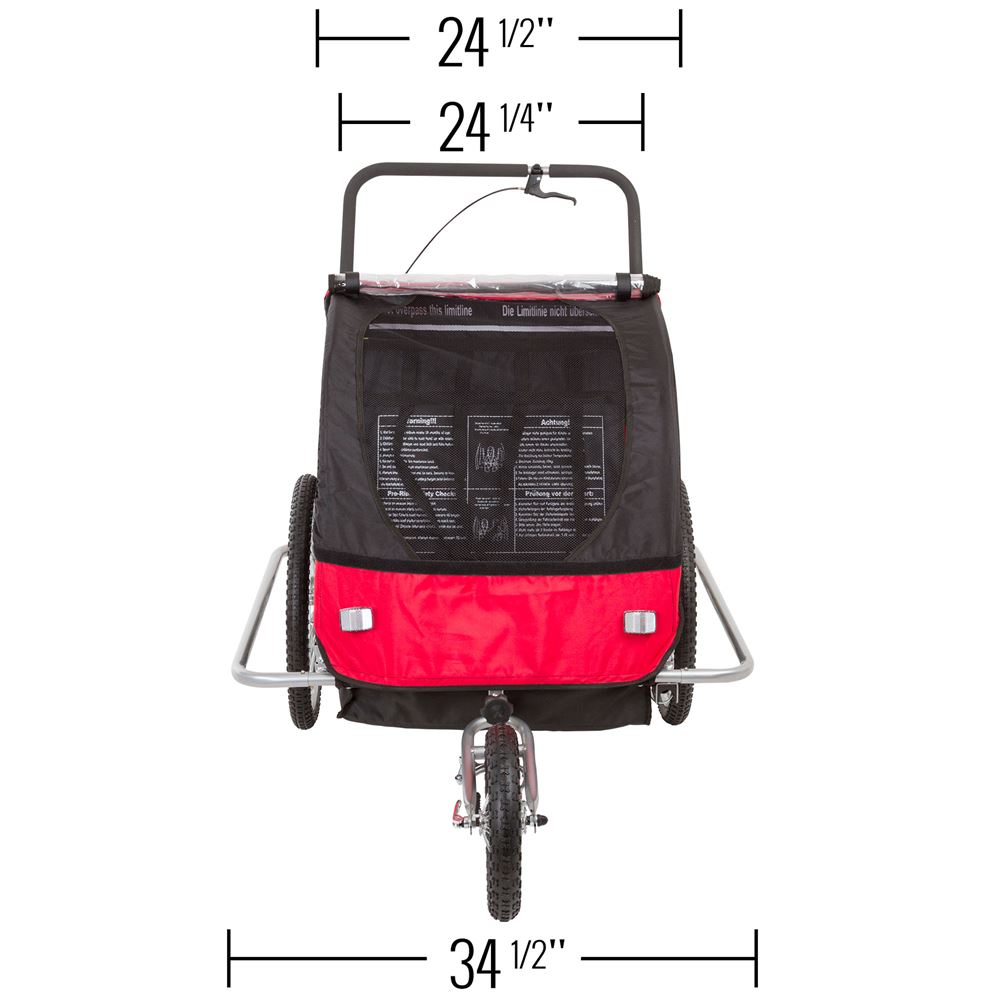 apex double stroller and bike trailer