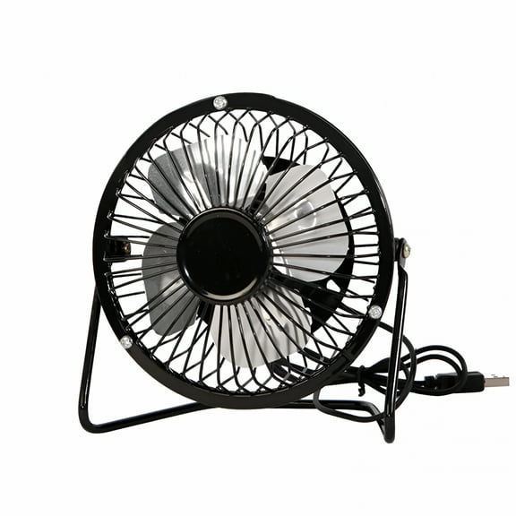 HIBIBUD Usb Desk Fan 6-Inch Mini Metal Fan Travel Small Personal Air Circulator Electric Table Desktop Rechargeable Portable Fan for Travel, Camping, Office, Room, Outdoor
