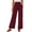 Wine(New&Hot), variant on ZHYou No Boundarie Flowy Pants for Women Tied Elastic Waisted Breathable Lightweight Casual Wide Leg Trousers,Black,Size L