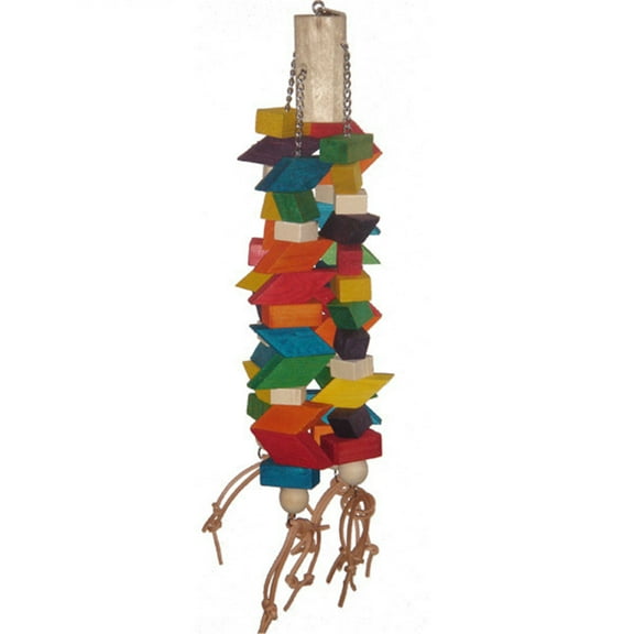 X-Large Trapezoid Bird Toy-Material:Wood/Rope