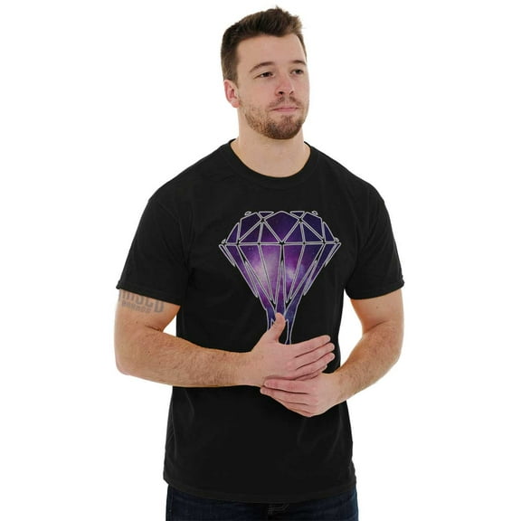 Universe Galaxy in Melting Diamond Men's Graphic T Shirt Tees Brisco Brands S