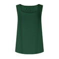 thumbnail image 4 of Jjayotai Tank Tops for Women, Summer Outfits 2025, Square Neck Casual Shirts Blouses, Sleeveless Solid Camisole Tank Top Green^ XXL, 4 of 8