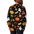 thumbnail image 5 of Dwralegc Halloween Womens Scrubs Jacket Halloween Print Long Sleeve Button up Plus Size Medical Nurses Working Uniform Stretchy Scrubs Set Multicolor XL, 5 of 5