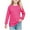 Hot Pink, variant on vdgthytj Girls Long Sleeve Shirt Fall Crewneck Casual Solid Color Base Layer Tee Top for Kids 5-14 Years