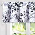 thumbnail image 2 of DriftAway  Acacia Floral Blossom Watercolor Printed 100 Percent Blackout Thermal Insulated Window Curtain Valance Gray 52"widthx18"length, 2 of 6