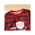 thumbnail image 5 of Toddler Girl Christmas Plaid Clothes Santa Long Sleeve Shirt Tops and Plaid Long Pants Outfit Set, 5 of 9