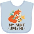 thumbnail image 3 of Inktastic Aunt Loves Me Woodland Fox Boys or Girls Baby Bib, 3 of 4