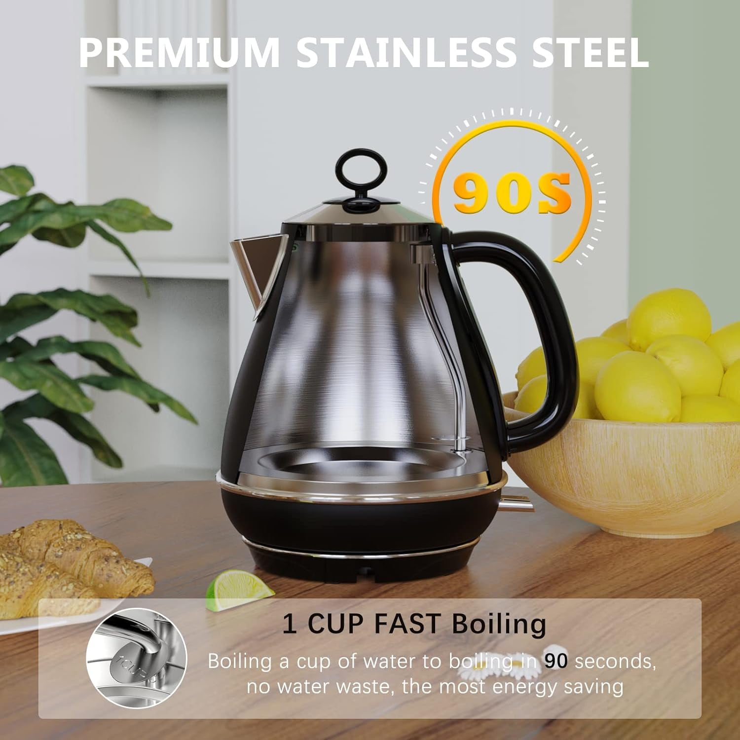 Evoloop Rapid Egg Cooker and Electric Kettle Combo with 1.7L Capacity for Busy Households