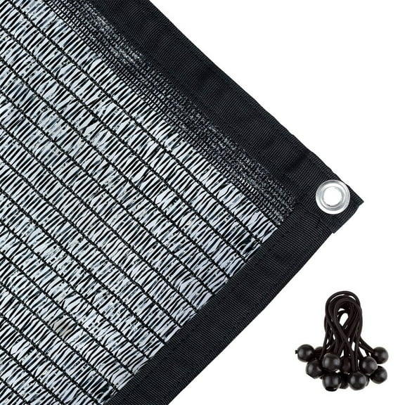 Agfabric 40% Sunblock Shade Cloth With Grommets 10x20ft Black for Plant Cover Greenhouse,Barn,Kennel, Pool, Pergola or Carport