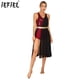thumbnail image 2 of Traje de patinaje artístico para mujer, vestido de baile lírico con lentejuelas brillantes, vestido de baile de graduación con cuello en V y tirantes anchos para los hombros, Ropa de baile, 2 of 5