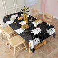 thumbnail image 3 of Halloween Cute Ghosts Pattern Rectangle Tablecloth 60"x120",Waterproof Polyester Rectangle Table Cloth, Wipeable Spillproof Polyester Tablecloth for Dining, Camping, Indoor and Outdoor, 3 of 6