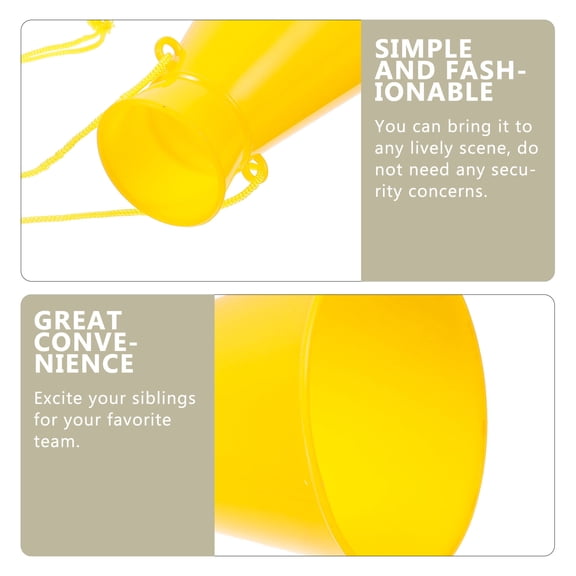 Lightweight Portable Plastic Cheer Megaphone for Sports, Parties, Outdoor Events, Loudspeaker Prop for Fans and Crowd Support