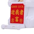 thumbnail image 2 of Yajisi Lion Dance Lucky Cat Car Dashboard Ornament Solar Powered Auto Nodding Figurine 3.7 inches / 9.5 cm Red, 2 of 5