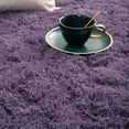 thumbnail image 4 of Softlife Stylish Soft Shaggy Velvet Carpet for Living Room/Bedroom, Fluffy Rugs,6' x 9',Grayish Purple, 4 of 7