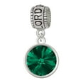 thumbnail image 1 of Delight Jewelry 12mm Crystal Rivoli - Green Lord Guide Me Charm Bead, 1 of 4