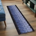 thumbnail image 3 of Blue Geometric 2'x6' Runner Rugs for Hallway Kitchen Bedside Non Slip Washable, Ombre Modern Abstract Art Entryway Rug Runners with Rubber Backing, Long Carpet Runner for Laundry Room, 3 of 8