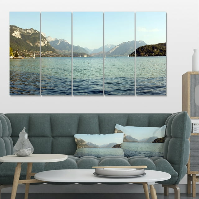 Annecy Lake France Panorama - Landscape Canvas Art Print