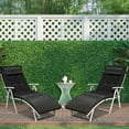 thumbnail image 5 of Costway 2PCS  Outdoor Folding Chaise Lounge Chair w/Cushion Black, 5 of 11