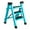 Blue, variant on davian Folding Ladder 3 Step Portable Antislip Stepladder Sturdy Iron Work Ladder Compact Multifunctional Lightweight Suitable for Household Kitchen Garage I Red