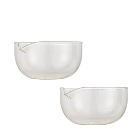 

Clearance Food Storage under $7 Soup Bowls Household Ramen Bowl Tableware High Temperature Double Bowl Fruit Salad Bowl Borosilicate Glass Tea Bowl