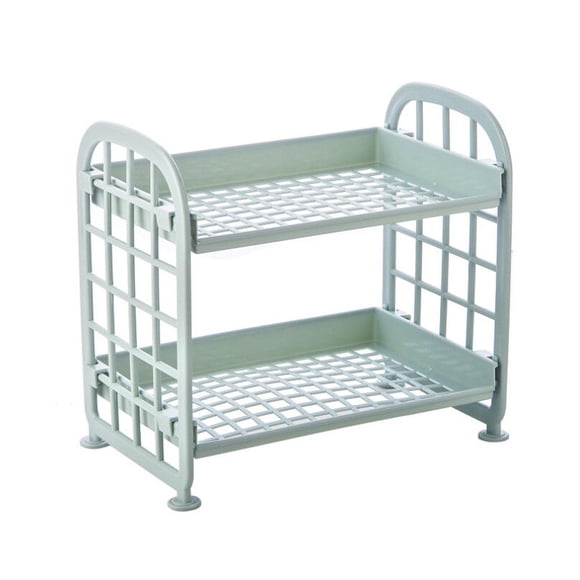 2 Tier Plastic Bathroom Shower caddy Corner Rack Kitchen Shelf Organiser Storage