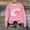 Pink, variant on SCSAlgin Football Game Day Sweatshirt Women Casual Long Sleeve Crewneck Pullover 2024 Fall Fashion Football Print Shirts Tops
