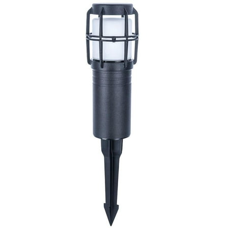 UPC 627442083417 product image for Low-Voltage Black Outdoor Integrated LED Bollard Landscape Path Light with Frost | upcitemdb.com