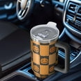 thumbnail image 6 of Checkered Pumpkin Halloween Pattern Tumbler with Handle and Lid,40oz Double Wall Vacuum Insulated Tumbler,Cups Gift for Women and Men, 6 of 7