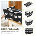 thumbnail image 4 of Storage Box With Lid 16.5x12.6x11.8In Foldable Stacked Household Storage Box Cartoon Black Panda Face, 4 of 7