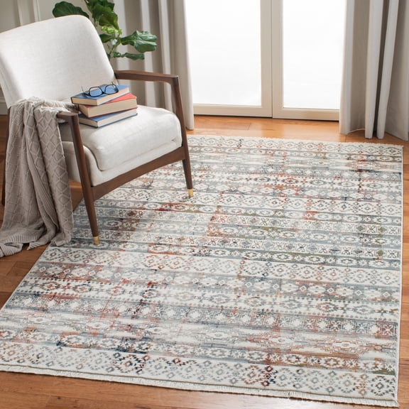Safavieh Herat Clayton Oriental Area Rug, Ivory/Rust, 4' x 6'