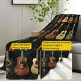 thumbnail image 3 of Vintage Guitar Collection Throw Blanket - Soft and Cozy Fleece Blanket with Colorful Acoustic Guitar Design - Perfect for Music Lovers, Couch, Bed, or Outdoor Use - 50x60 Inches, 3 of 6