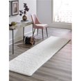 thumbnail image 1 of Unique Loom 3140755 2 ft. 6 in. x 19 ft. 8 in. Solid Shag Runner Rug, Snow White, 1 of 2