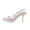 Silver, variant on Kitten Heels for Women Stiletto High Heel Clear Flower Crystal Open Square Toe Heeled Sandals for Formal Wedding Party Silver